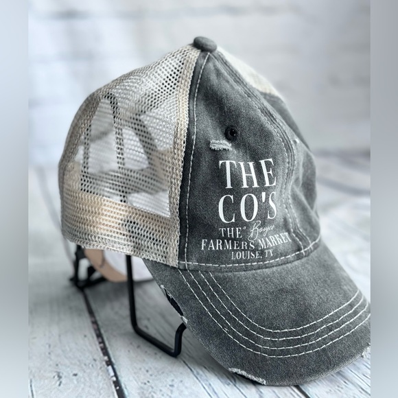 NWT Small Town Vintage Boujee Farmer’s Market Ponytail CC Cap Hat 💗 - Picture 4 of 5